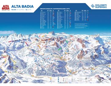 Pistenplan Dolomiten - Alta Badia