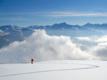 Skifahrer Saalbach-Hinterglemm