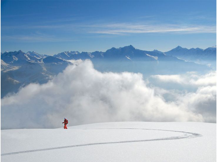 Skifahrer Saalbach-Hinterglemm